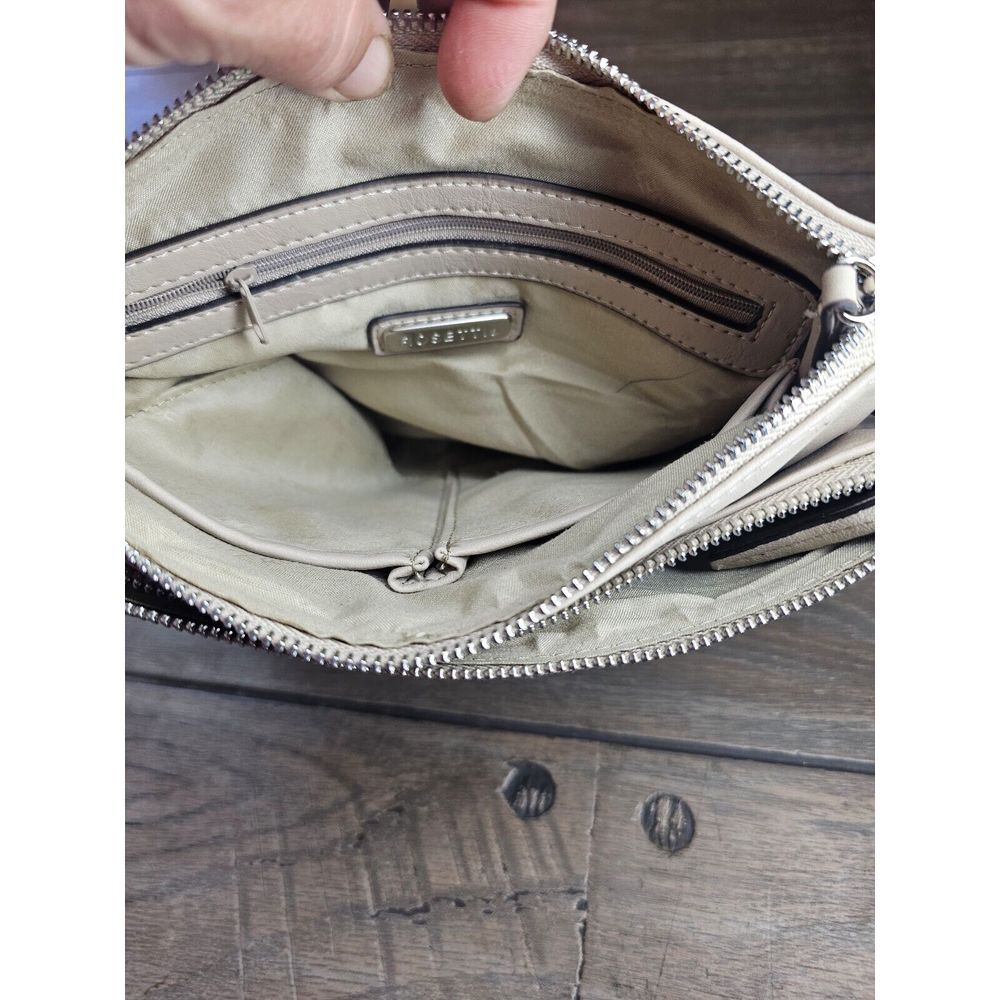 Rosetti Beige Purse Crossbody Shoulder Bag Adjustable Strap VG Multi Pocket - Picture 14 of 16